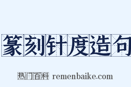 篆刻针度造句是什么意思的图片